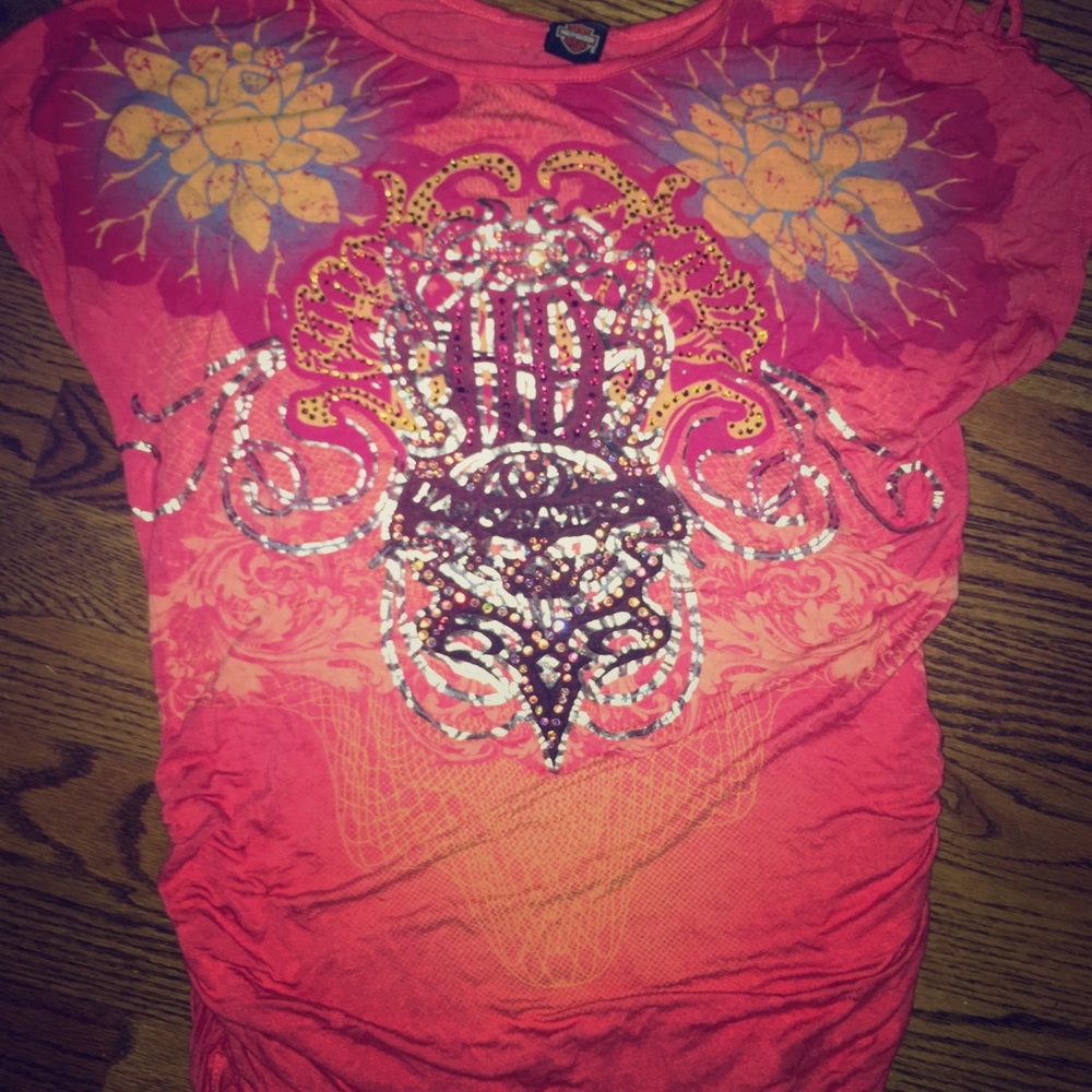 Harley Davidson cold shoulder shirt